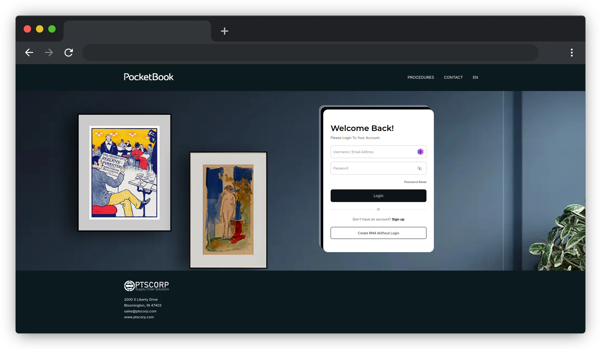 Pocketbook — Custom RMA Submission System
